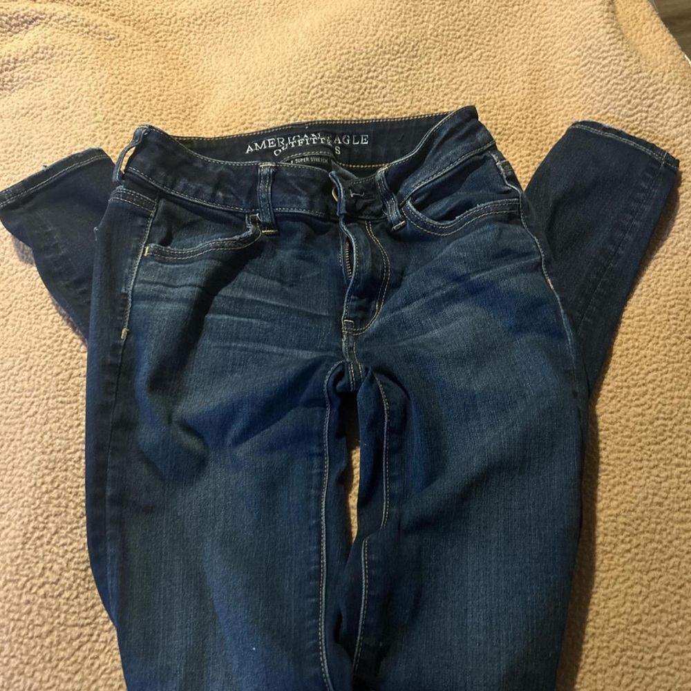 American Eagle Outfitters Blue Skinny Jeans with Stretch